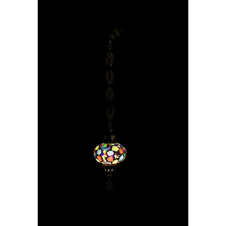 Hanging blue/black lamp UFO, 70 cm